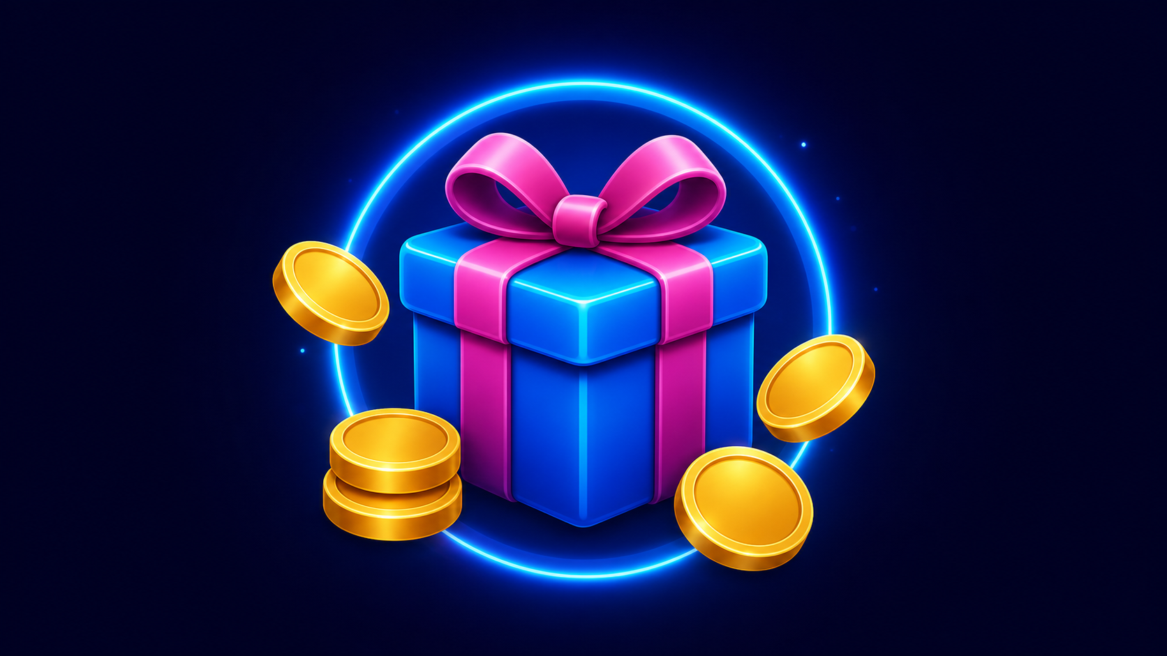 TheWinZone Casino bonus reward icon with gift and coin shapes