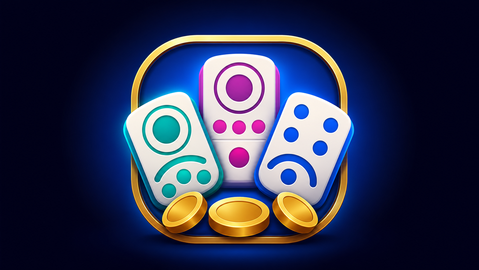 TheWinZone Casino games route icon with game tiles and coin tokens